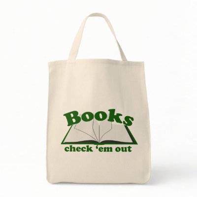 Books Check em Out Canvas Bags by EllesBaby