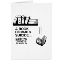 BOOKS COMMIT SUICIDE GREETING CARDS