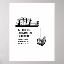 BOOKS COMMIT SUICIDE PRINT