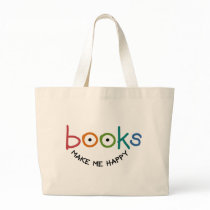 Books Make Me Happy Tote Bags