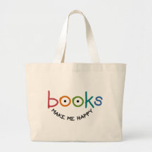 Books Make Me Happy Tote Bags