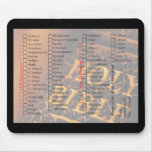 Books of the Bible check off list Mousepad