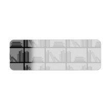 Books on Shelf. Grey and Black. Return Address Labels