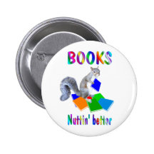 Books Squirrel Button