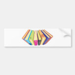 books upper view bumper stickers