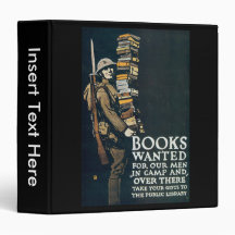 Books Wanted World War II Vinyl Binders