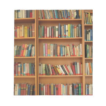 Bookshelf background notepad