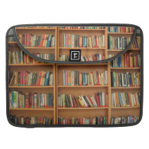 Bookshelf background sleeve for MacBook pro