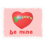 Bookworm - Be Mine! postcard