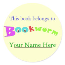 Bookworm Bookplate