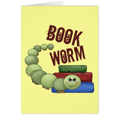 Bookworm Greeting Card by CuteArt