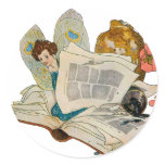 Bookworm Fairy Sticker