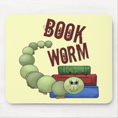 Bookworm Mouse Pad by CuteArt