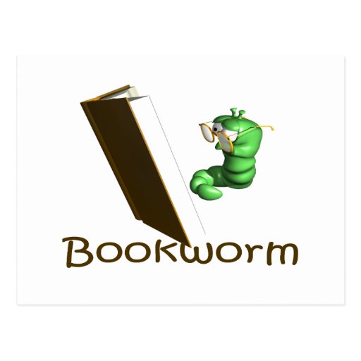 Bookworm T-shirts and Gifts. Post Card