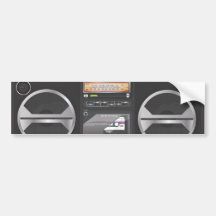 Boombox Ghetto Blaster Bumper Stickers