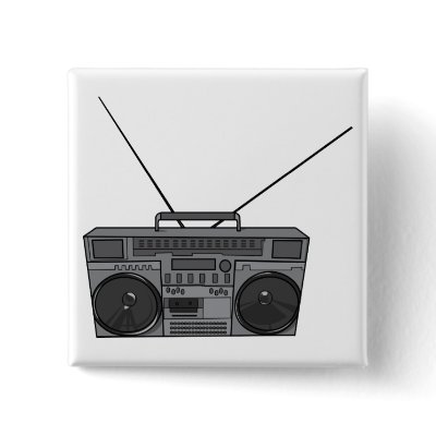 Boombox Ghetto Blaster Jambox Radio Cassette Pin by goodnewsgifts