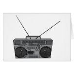 Boombox Ghetto Blaster Jambox Radio Cassette Card