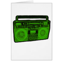 boombox ghetto blaster radio card