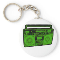 boombox ghetto blaster radio key chain