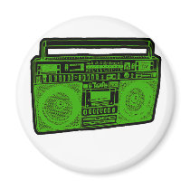 boombox ghetto blaster radio magnet