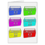BOOMBOX multi colour raver Greeting Card