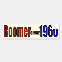 BOOMER 1960 BUMPER STICKERS