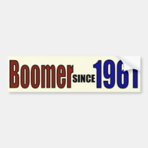 BOOMER 1961 BUMPER STICKER