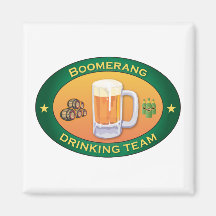 Boomerang Drinking Team Fridge Magnet