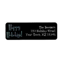 Boomerang Happy Holidays! Return Address Label