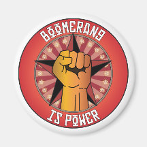 Boomerang Is Power Fridge Magnet
