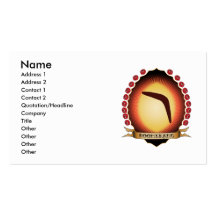 Boomerang Mandorla Business Card Template