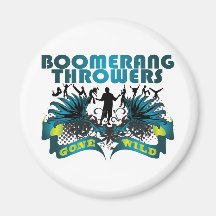 Boomerang Throwers Gone Wild Refrigerator Magnet