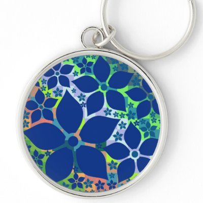 Boop Blues! Fab Floral ✿ template, Key Chain by JayneLogan