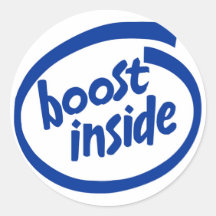 Boost Inside Round Sticker