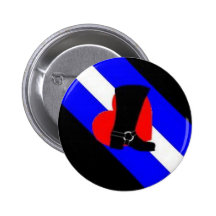 bootblack pride flag pinback button