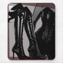 Boots and Corset Fetish Art Mouse Pad