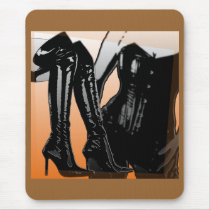 Boots and Corset Fetish Art Mouse Pad