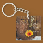 Boots, Daisy Horse Bit Country Wedding Keychain key chains