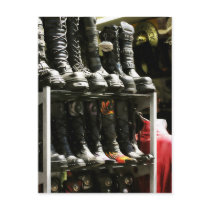 Boots Galore at Camden Markets, London Postcard