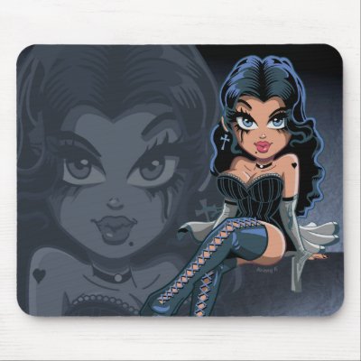 Boots Goth Babe Mousepad by thekennykcustomshop