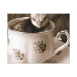 Boots in a Teacuo Canvas Prints
