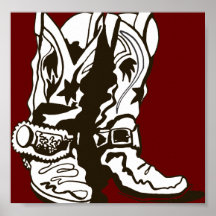 Boots With Spurs Poster