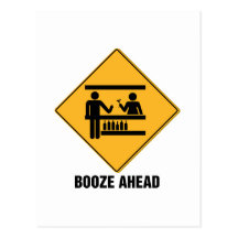Booze Ahead Postcard