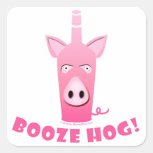 BOOZE HOG STICKERS