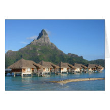 Bora Bora Huts Card