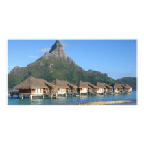 Bora Bora Huts Custom Photo Card