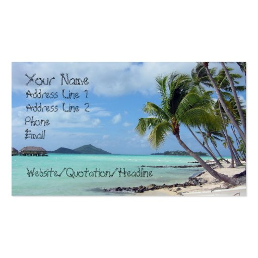 Bora Bora Lagoon Business Card