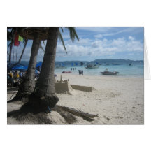 Boracay beach greeting card