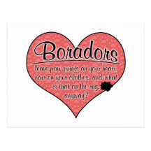 Borador Paw Prints Dog Humour Post Card