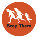 borber jumper white, Stop Them Round Stickers